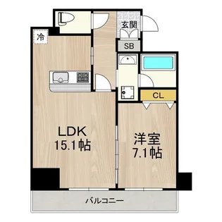 大阪府堺市堺区北花田口町2【マンション】の間取り