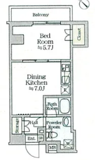 ティモーネグランデ横浜ノース【7階】の間取り