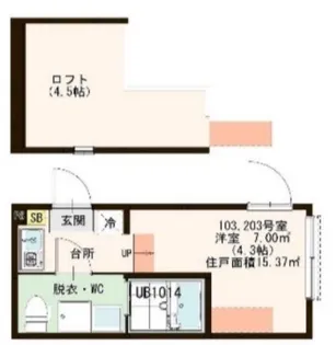 東京都足立区中川4【アパート】の間取り