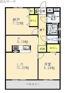 ロテュスエタン【3階】の間取り