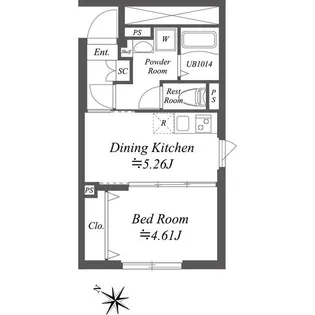 ソラシアレジデンス南大塚【5階】の間取り