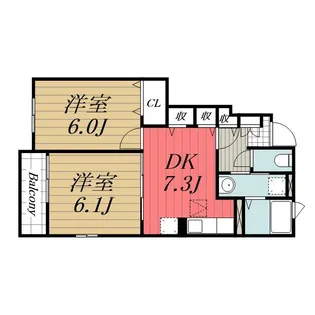 千葉県富里市七栄【アパート】の間取り