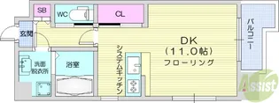 ヴィアーレ広瀬【9階】の間取り