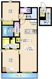 カーサ・アデール【2階】の間取り