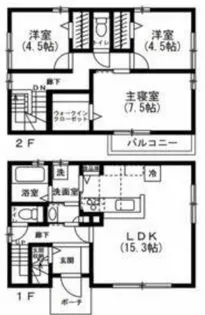 神奈川県横浜市保土ヶ谷区東川島町【一戸建】の間取り