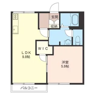シャトーひらもと【1階】の間取り