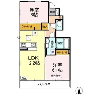 グランディール東原 B棟【1階】の間取り