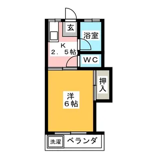 1Kの間取り画像