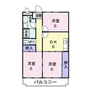 ニューマリッチ川成【2階】の間取り