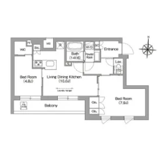 コンフォリア・リヴ南品川【5階】の間取り