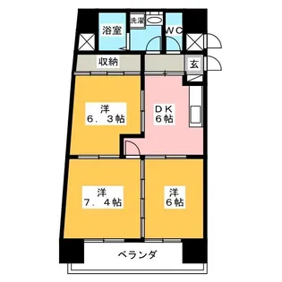 エスポワールITO【4階】の間取り