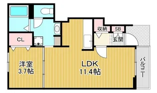 ベールルミエール【2階】の間取り