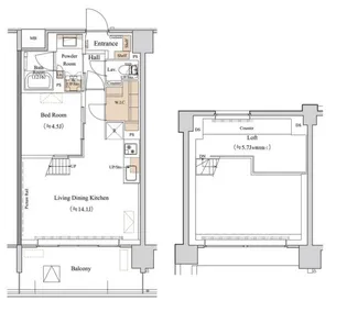 1LDKの間取り画像