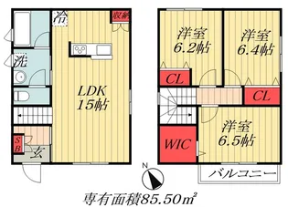 千葉県市川市八幡6【一戸建】の間取り