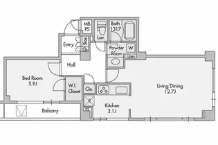 プライムアーバン赤坂【3階】の間取り