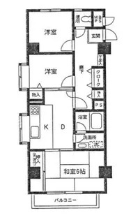 ライオンズマンション横浜第二A館【3階】の間取り