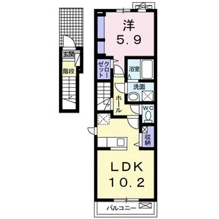 神奈川県小田原市中里【アパート】の間取り