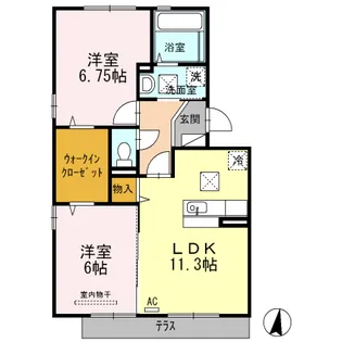 山口県防府市大字田島【アパート】の間取り
