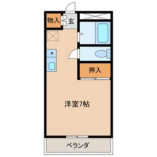 コーポ鹿鳴館【3階】の間取り