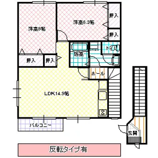 アビタシオンA棟【2階】の間取り