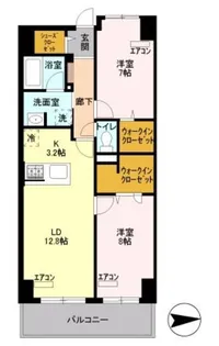 ロイヤルパークスシーサー【6階】の間取り