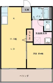 ゆたかコーポ【2階】の間取り