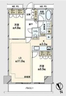 ザ・パークハウス新宿タワー【2階】の間取り