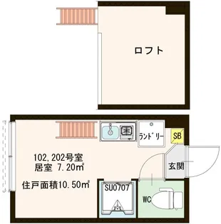 リュクスシティー高井戸【1階】の間取り