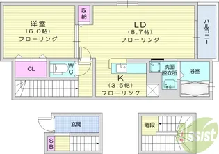 モデッサ・5【3階】の間取り