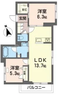 アーバングレイス【2階】の間取り
