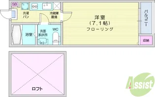 エンルート東仙台【2階】の間取り