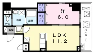 ムーンヒルズ大阪【2階】の間取り