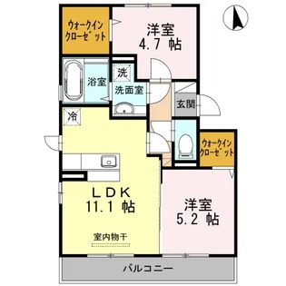 フローレン B棟【1階】の間取り