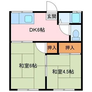 越智アパート【2階】の間取り