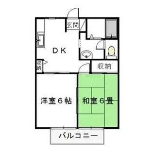 フレンド宝木A【2階】の間取り