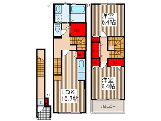 カーサデファミリオVの間取り