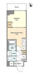 グランカーサ江戸川橋【4階】の間取り