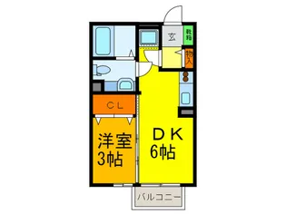 サンクレ-ル志紀の間取り