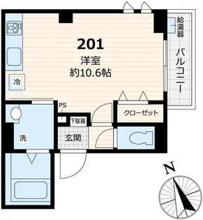 Avanti浅草【2階】の間取り