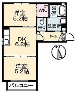 プラシス 弐番館【2階】の間取り