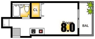 カーサ土橋【5階】の間取り