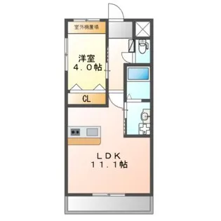 グランクレスト (株)ホームメイト吹田店管理物件【2階】の間取り