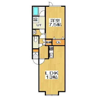 オンリーワン中島【1階】の間取り