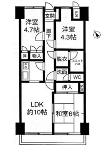 グランドール武戸野【7階】の間取り