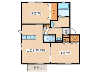 プランドールK I【1階】の間取り