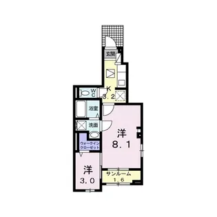 グランシャリオ八王寺【1階】の間取り