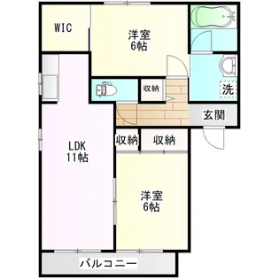 ヴィラチェロキー【2階】の間取り