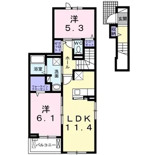 クリサンテーム II【2階】の間取り
