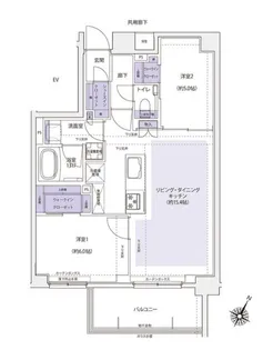 KDXレジデンス横濱紅葉坂【5階】の間取り