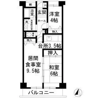 フレール綾瀬1【1階】の間取り